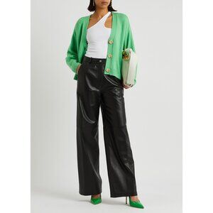 LouLou Studio "Noro" Black Leather Trousers, size XS